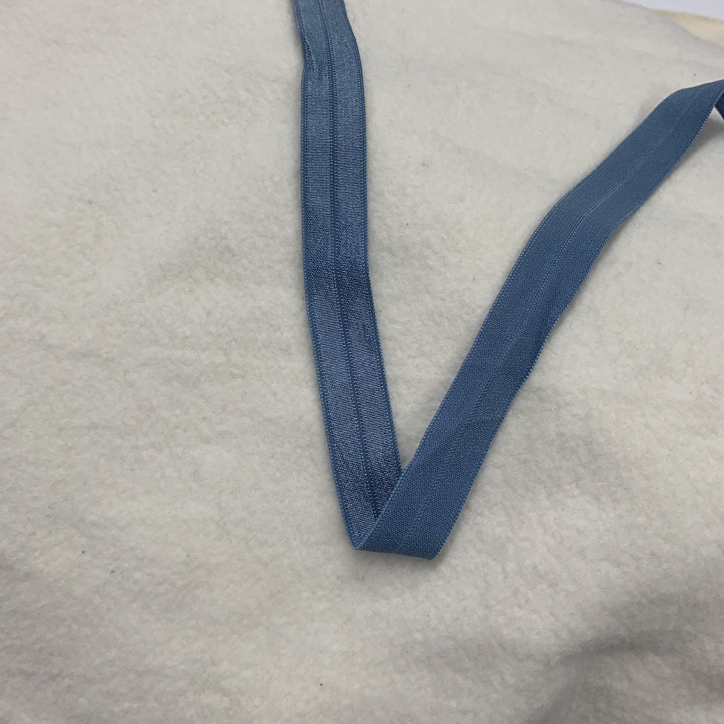 5/8" Shiny Fold Over Elastic-Denim Blue - Nature's Fabrics