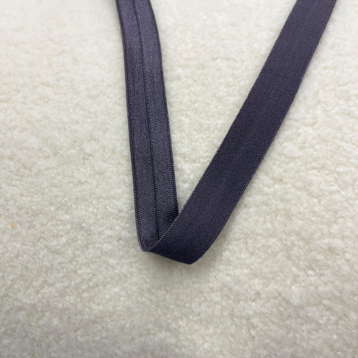 5/8" Shiny Fold Over Elastic-Eggplant - Nature's Fabrics