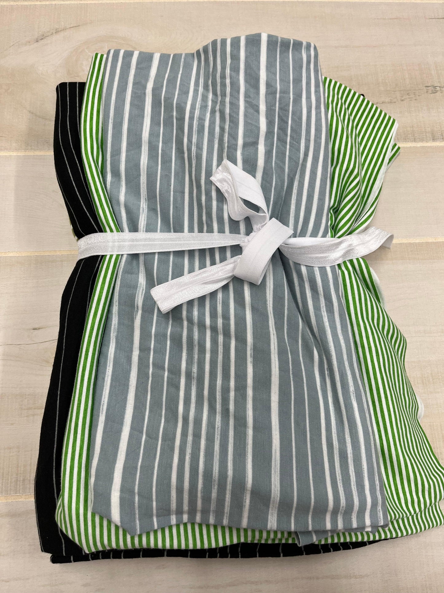 Assorted Striped Bamboo Spandex Jersey Fabric Bundle - Nature's Fabrics