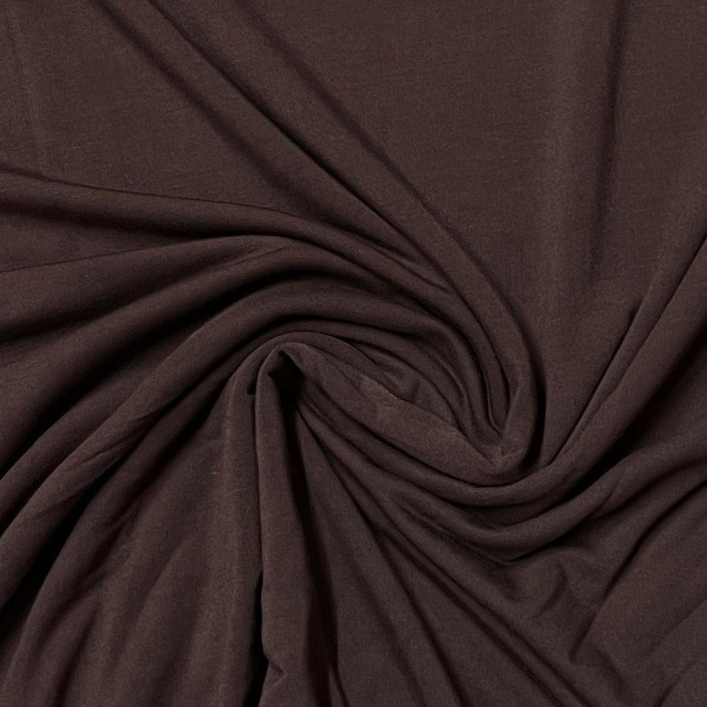 Auburn Brown Bamboo Stretch French Terry Fabric - 265 GSM, $10.86/yd - Rolls - Nature's Fabrics