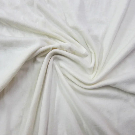 Close-up of draped white organic cotton fabric from Nature's Fabrics