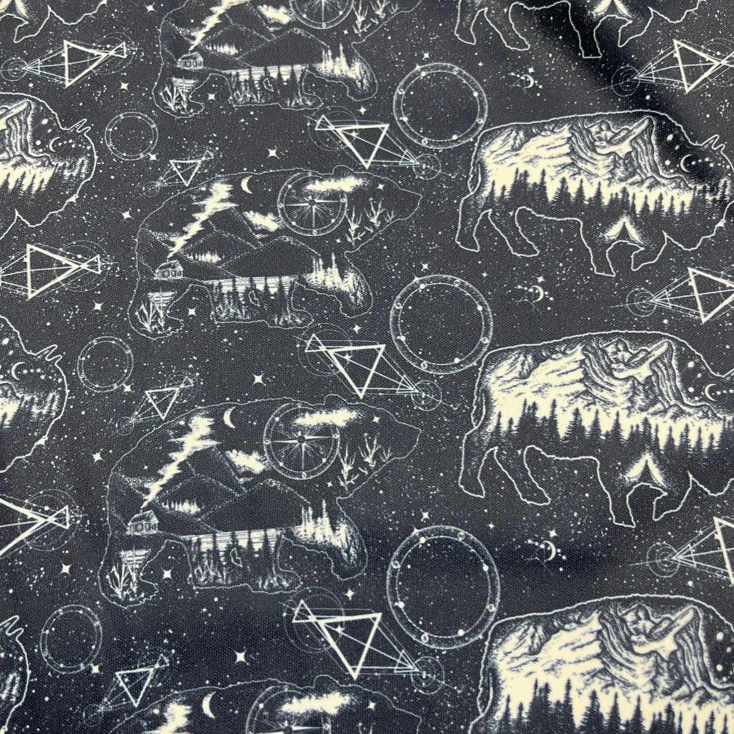 Bear and Buffalo Celestial 1 mil PUL Fabric - Made in the USA - Nature's Fabrics