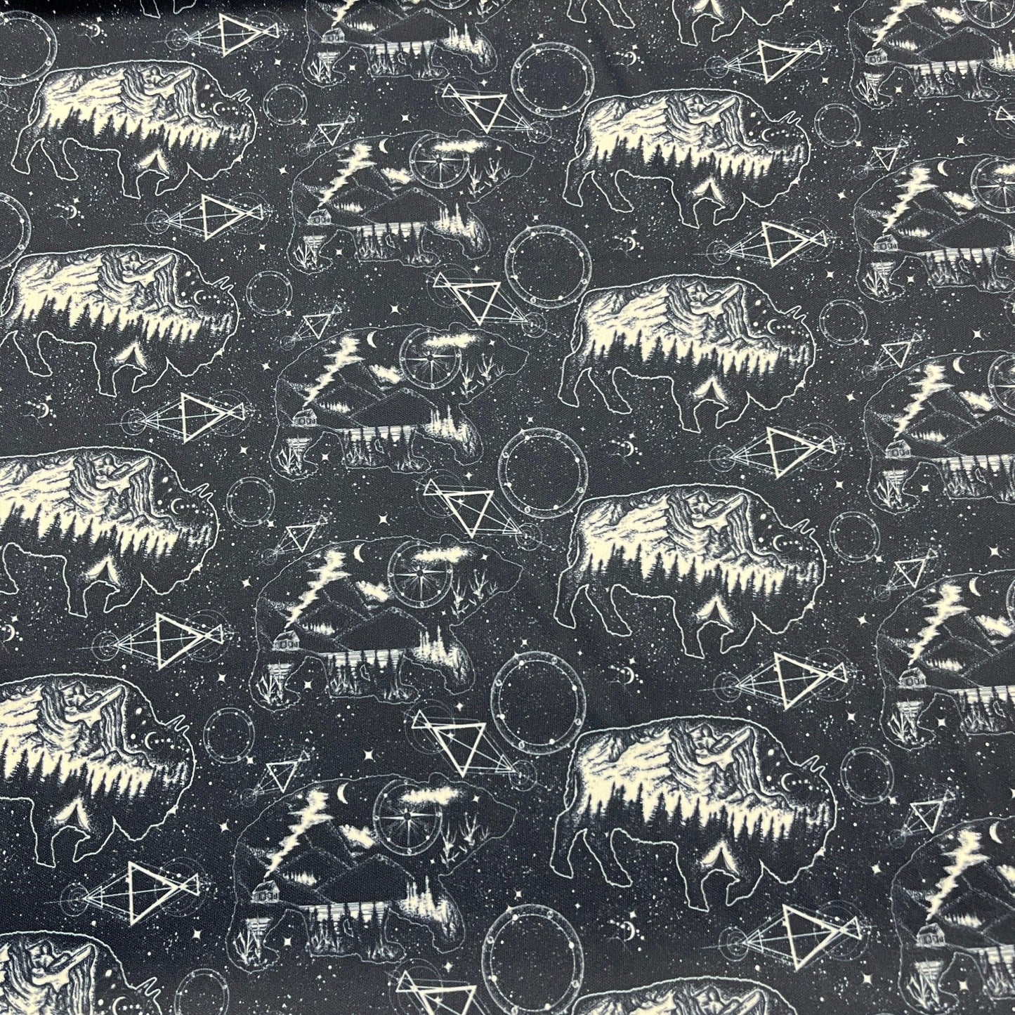 Bear and Buffalo Celestial 1 mil PUL Fabric - Made in the USA - Nature's Fabrics