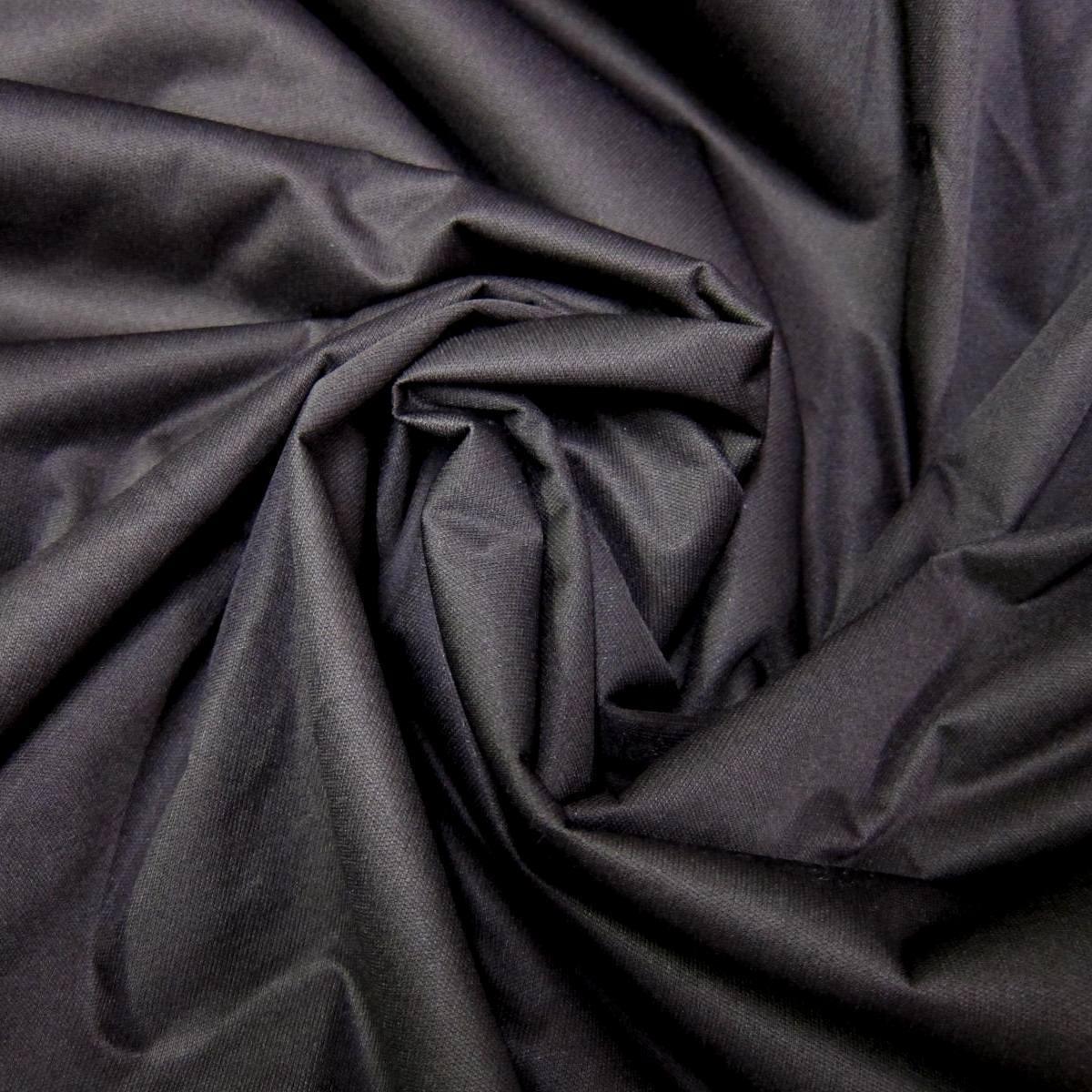 Nature's Fabrics premium dark grey natural fabric draped in soft folds