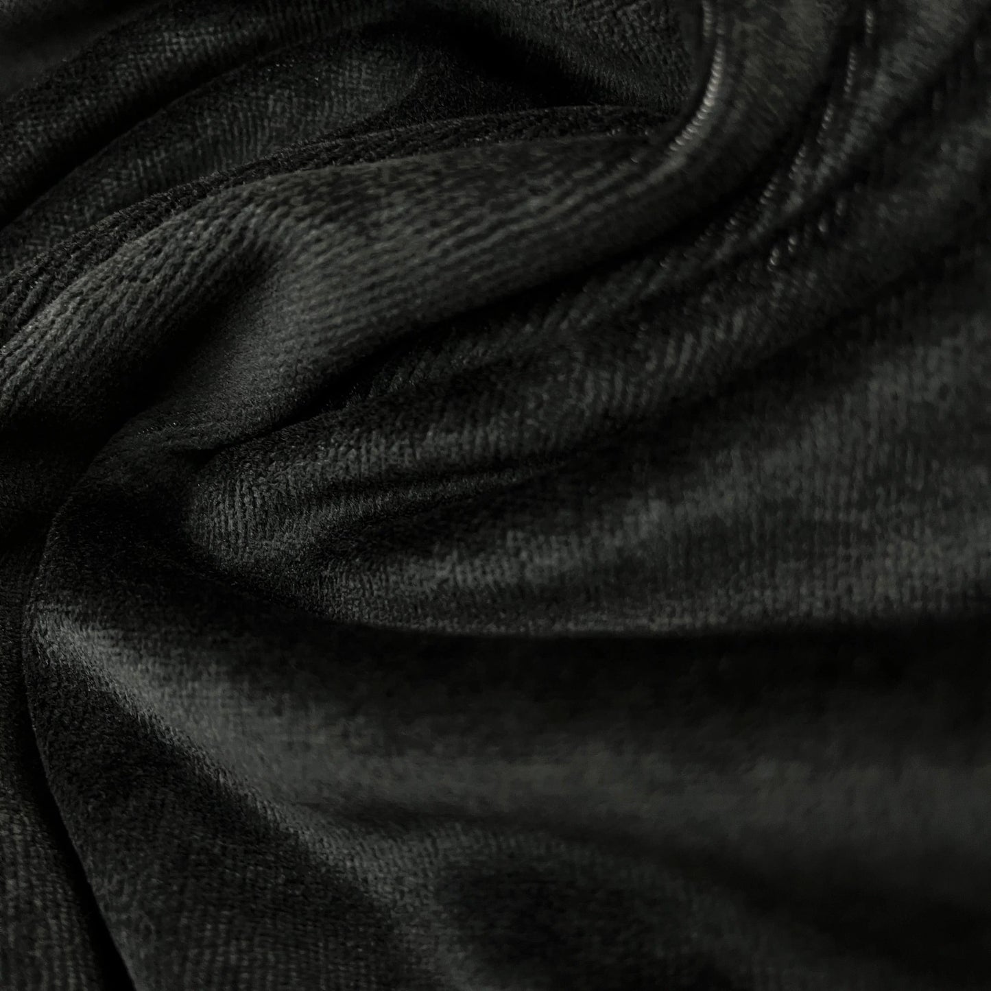 Black Bamboo Velour Fabric - Nature's Fabrics