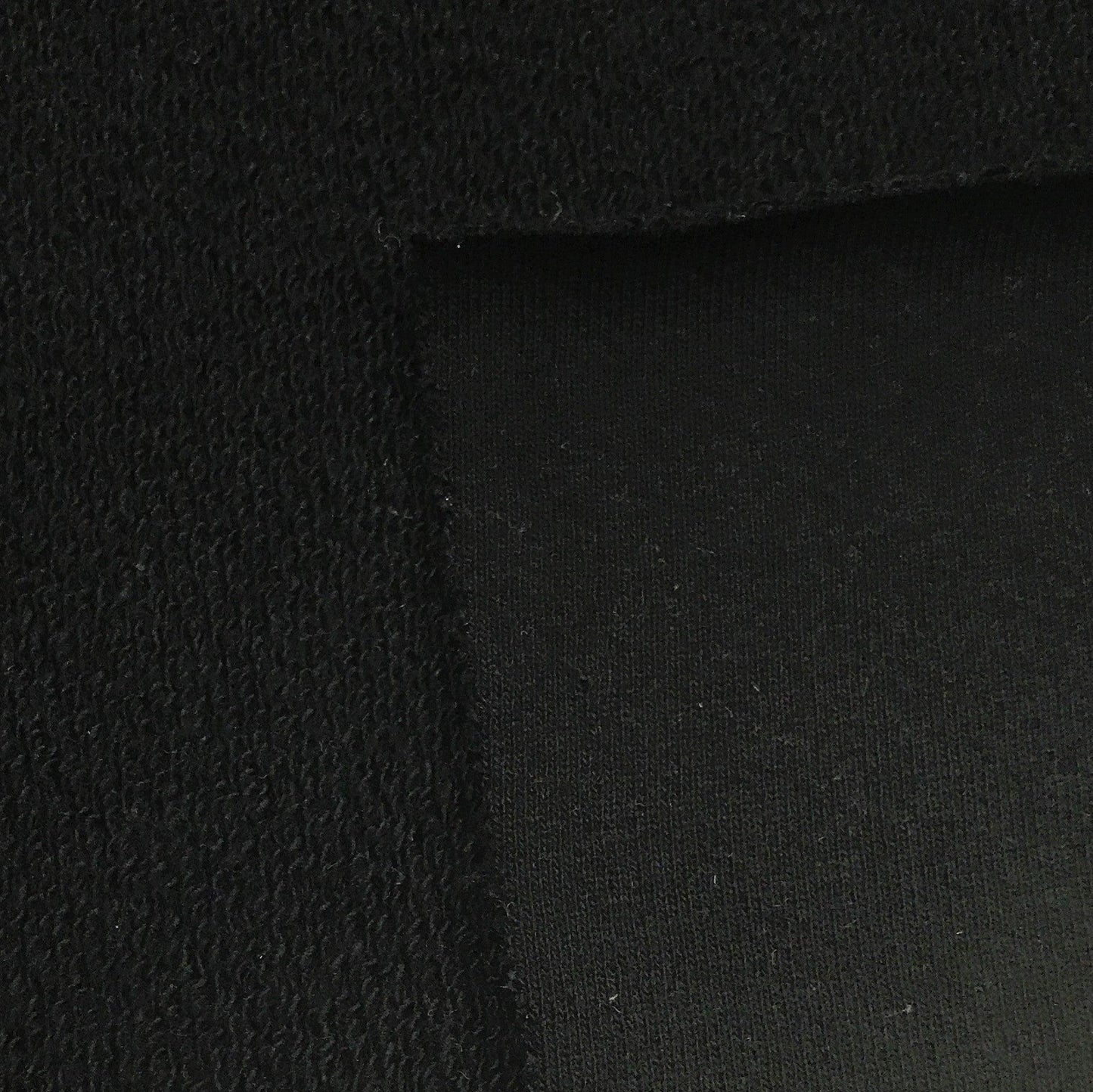 Black Heavy Organic Cotton French Terry Fabric - Grown in the USA - Nature's Fabrics