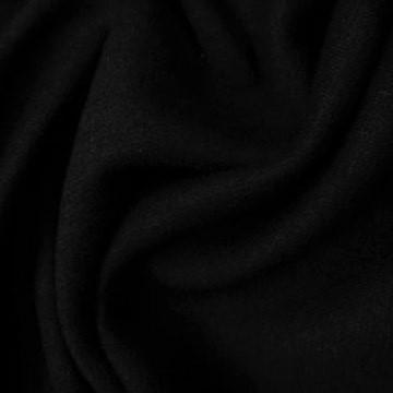 Black Merino Wool/Spandex Jersey Fabric - 230 GSM - Nature's Fabrics