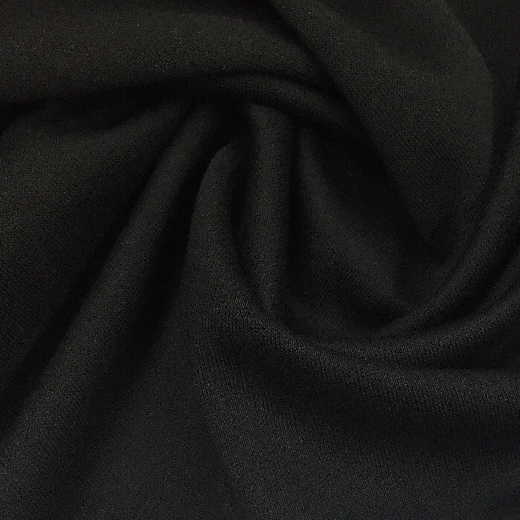 Black on Black Double-Sided  Merino Wool Jersey