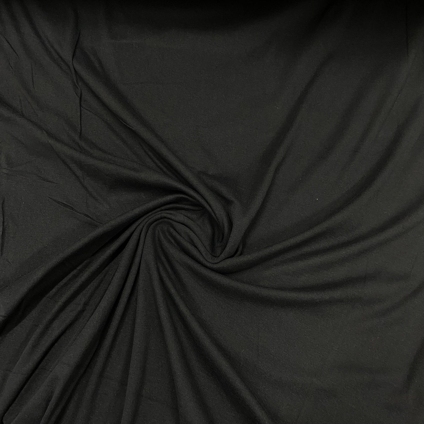 Black Organic Cotton Rib Knit Fabric - Grown in the USA - 150 GSM - Nature's Fabrics