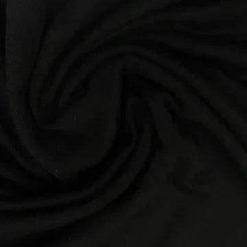 Black Tencel/Organic Cotton/Spandex Fleece Fabric - Nature's Fabrics