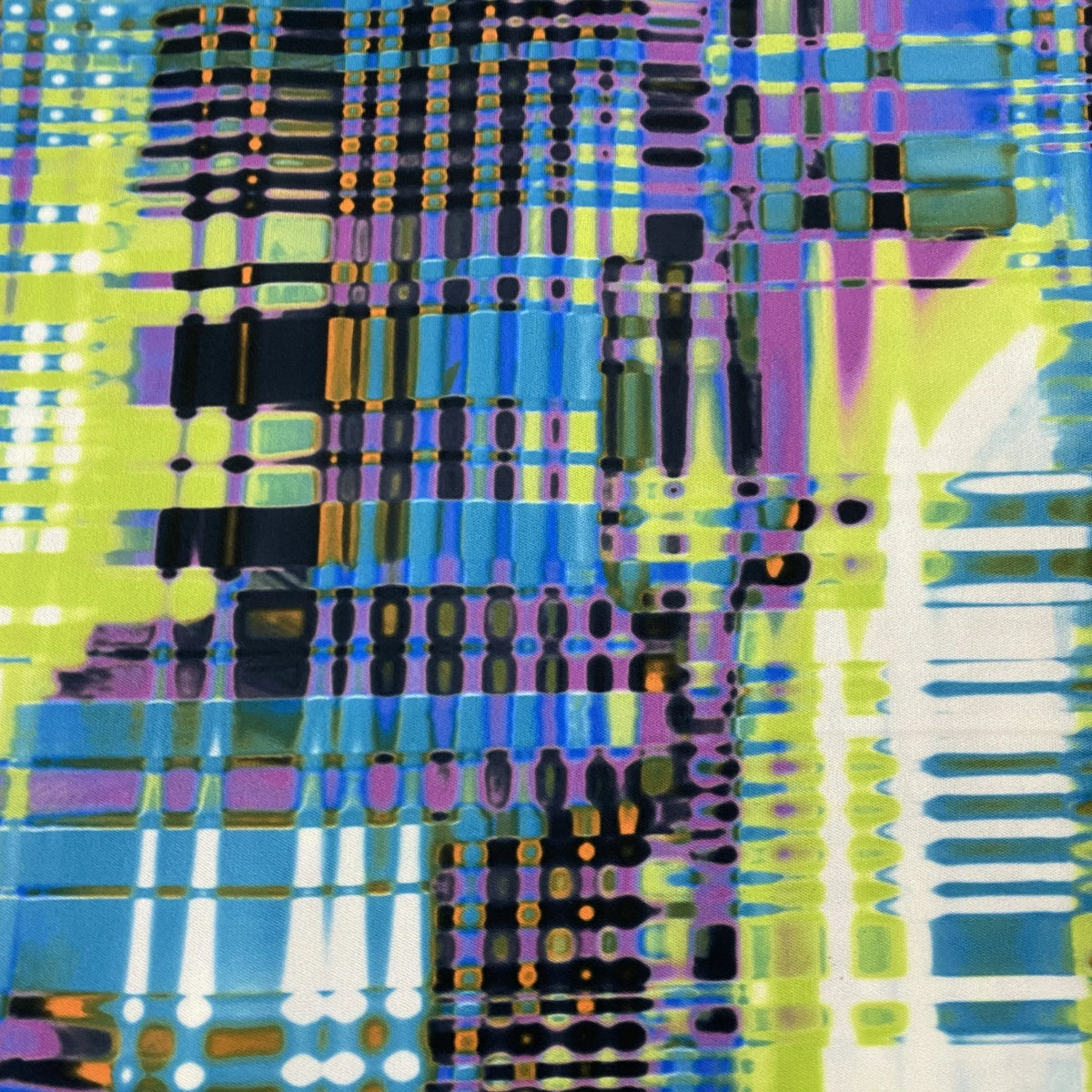 Abstract multi-colored geometric pattern fabric from Nature's Fabrics