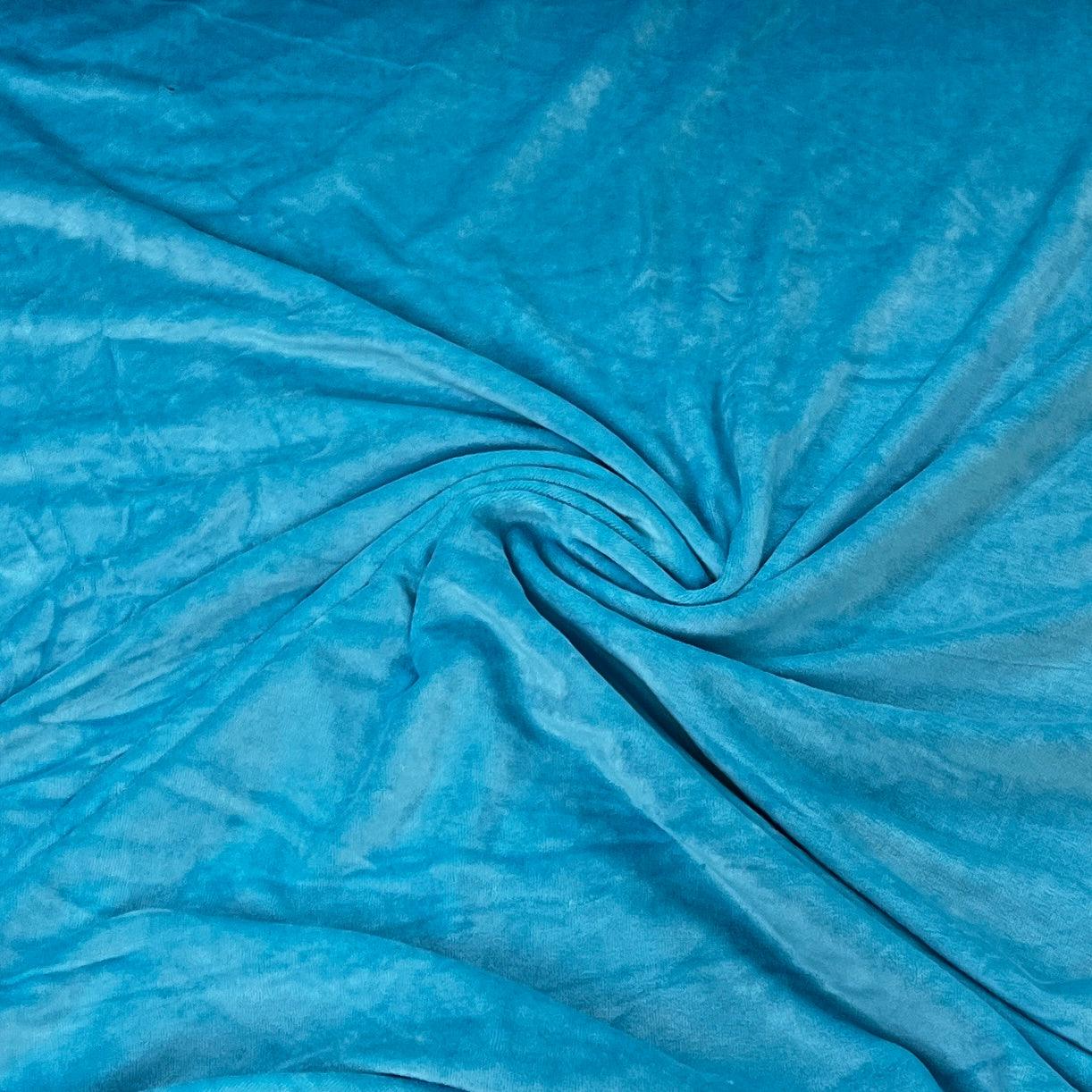 Blue Lagoon Bamboo Velour Fabric - Nature's Fabrics