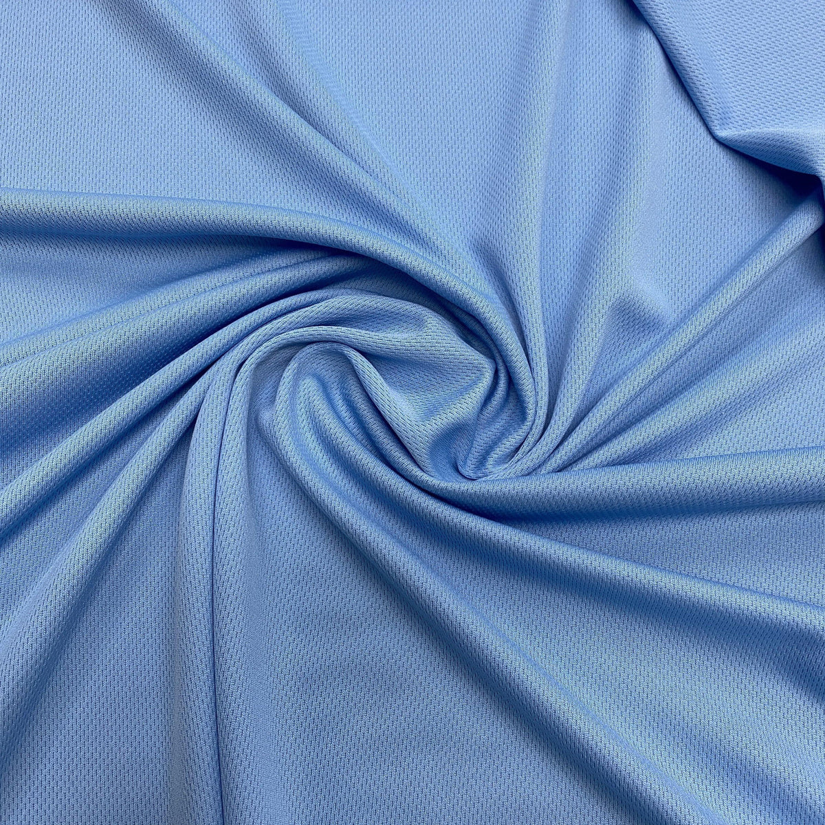 Light blue textured performance fabric swirled from Nature's Fabrics