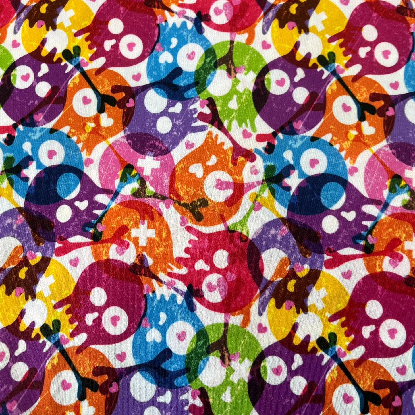 Bright Skull Toss 1 mil PUL Fabric- Made in the USA - Nature's Fabrics