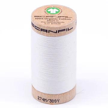 Bright White Organic Cotton Thread Spool-4800 - Nature's Fabrics