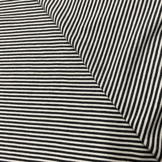 Nature's Fabrics black and white striped organic cotton fabric