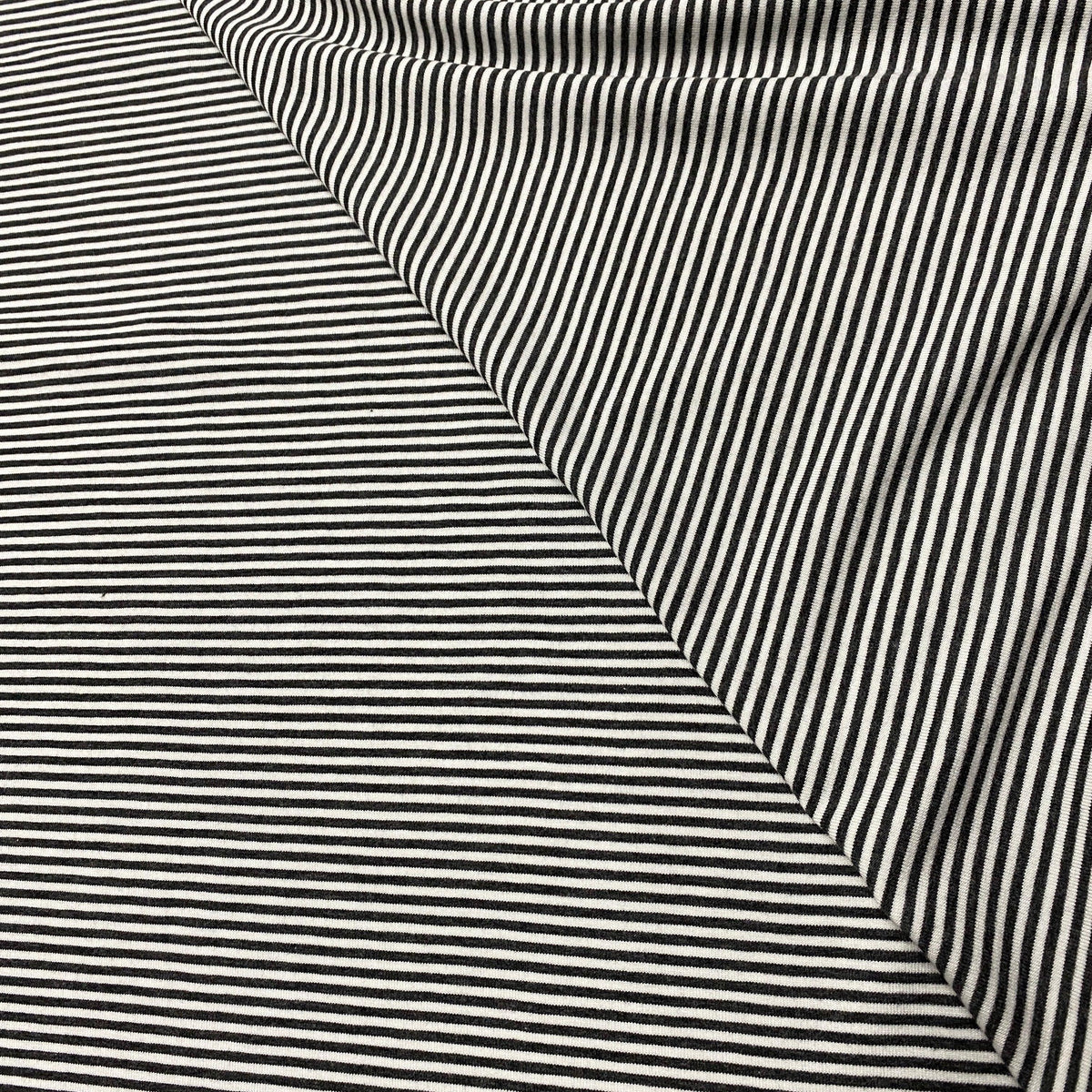 Black and white striped natural fabric from Nature's Fabrics.