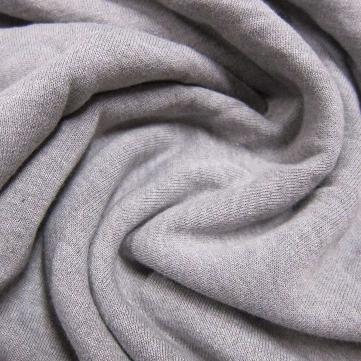 100% Cotton Fleece Back Knit - Charcoal Marle — Fabric Deluxe