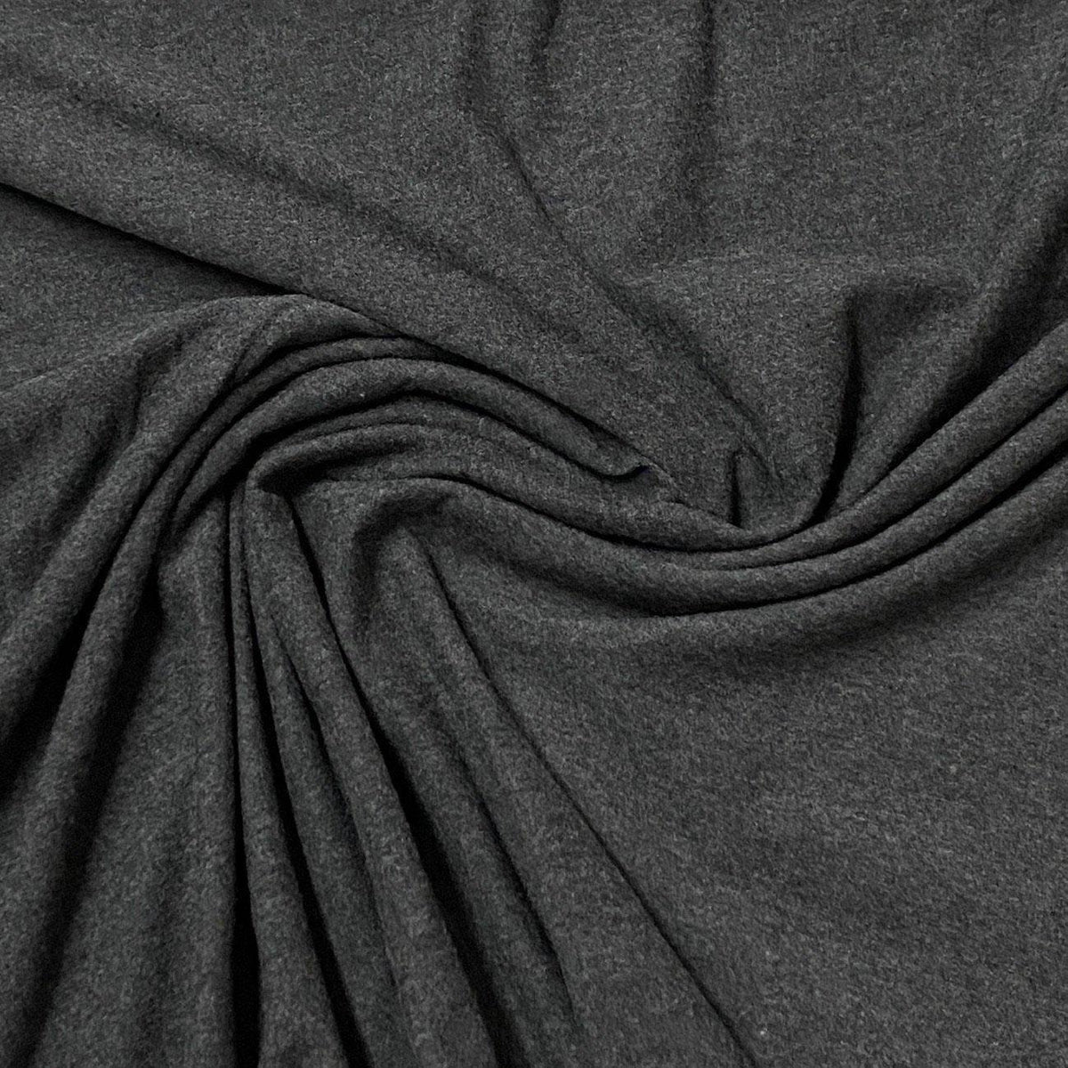 Draped dark charcoal grey natural fabric from Nature's Fabrics.