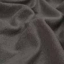 Close-up of draped grey wool fabric from Nature's Fabrics