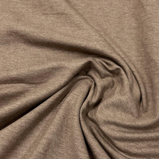 Chocolate Heather Bamboo Stretch Fleece Fabric - Nature's Fabrics