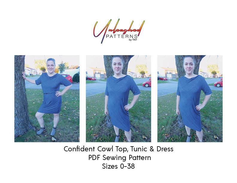 Confident Cowl Top Tunic and Dress - Nature's Fabrics