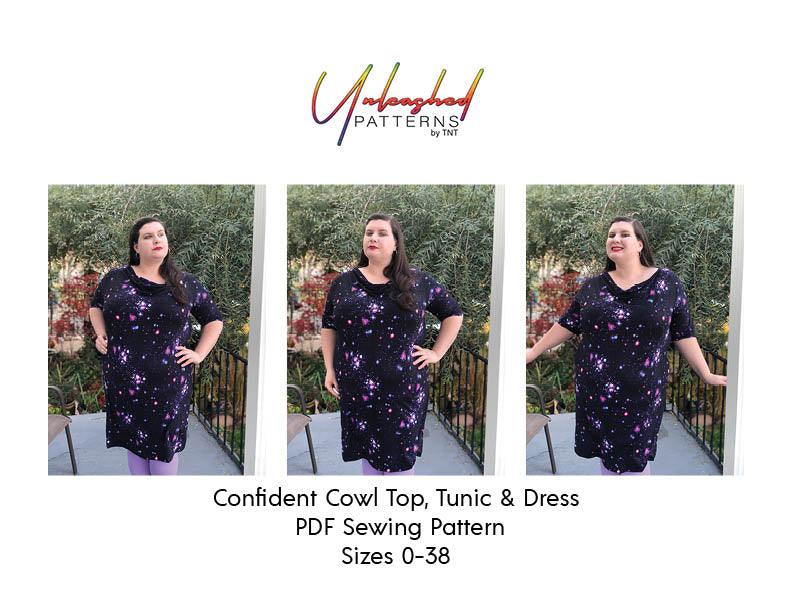 Confident Cowl Top Tunic and Dress - Nature's Fabrics