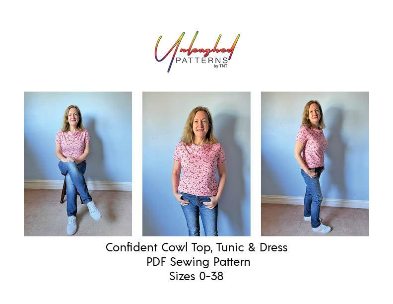 Confident Cowl Top Tunic and Dress - Nature's Fabrics