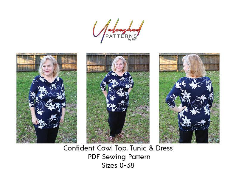 Confident Cowl Top Tunic and Dress - Nature's Fabrics