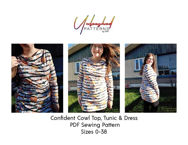 Confident Cowl Top Tunic and Dress - Nature's Fabrics