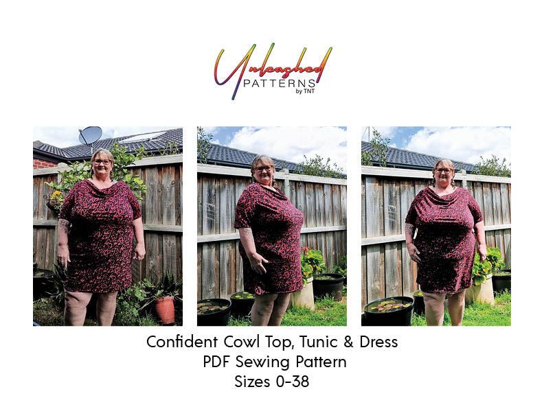 Confident Cowl Top Tunic and Dress - Nature's Fabrics