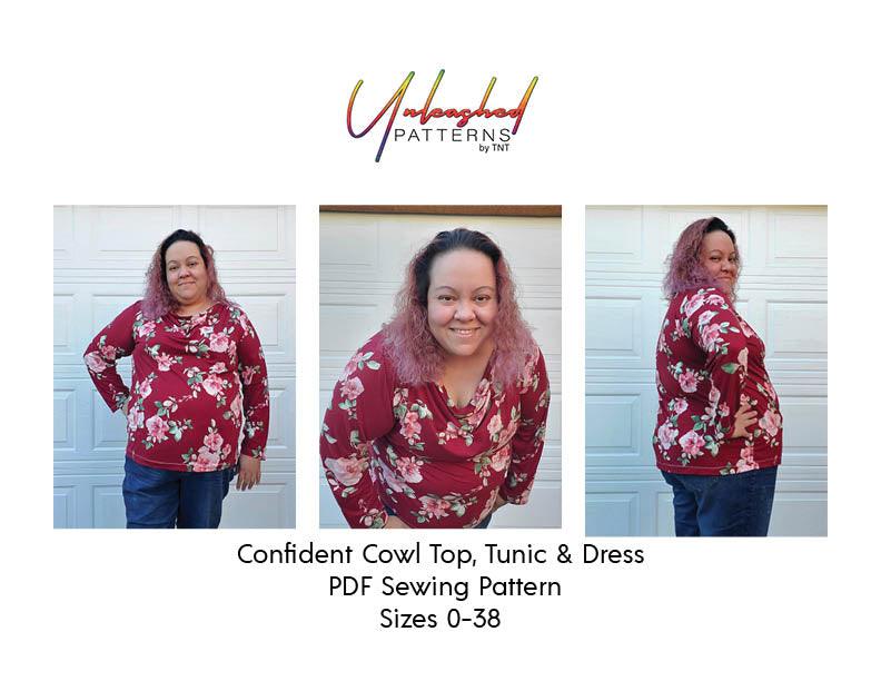 Confident Cowl Top Tunic and Dress - Nature's Fabrics