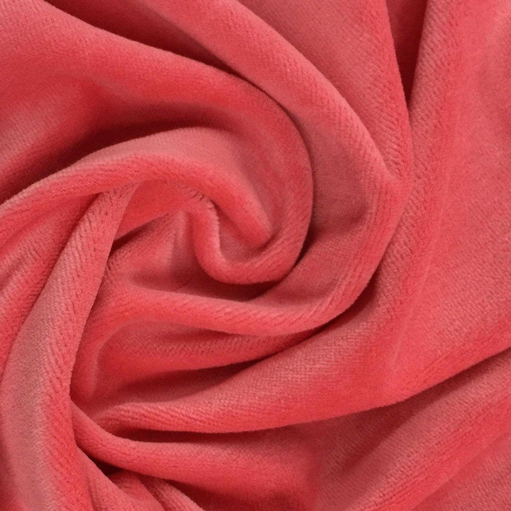 Coral Organic Cotton Velour Fabric - Nature's Fabrics