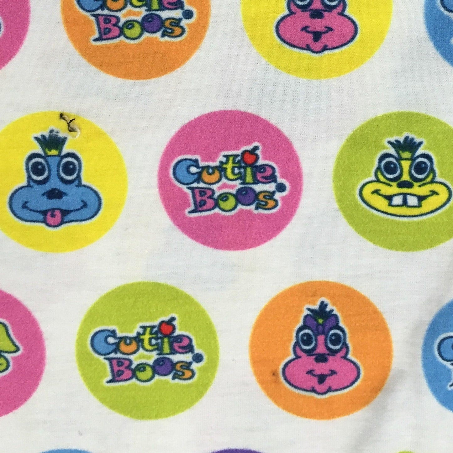 Cutie on White Cotton/Spandex Jersey Fabric - Nature's Fabrics