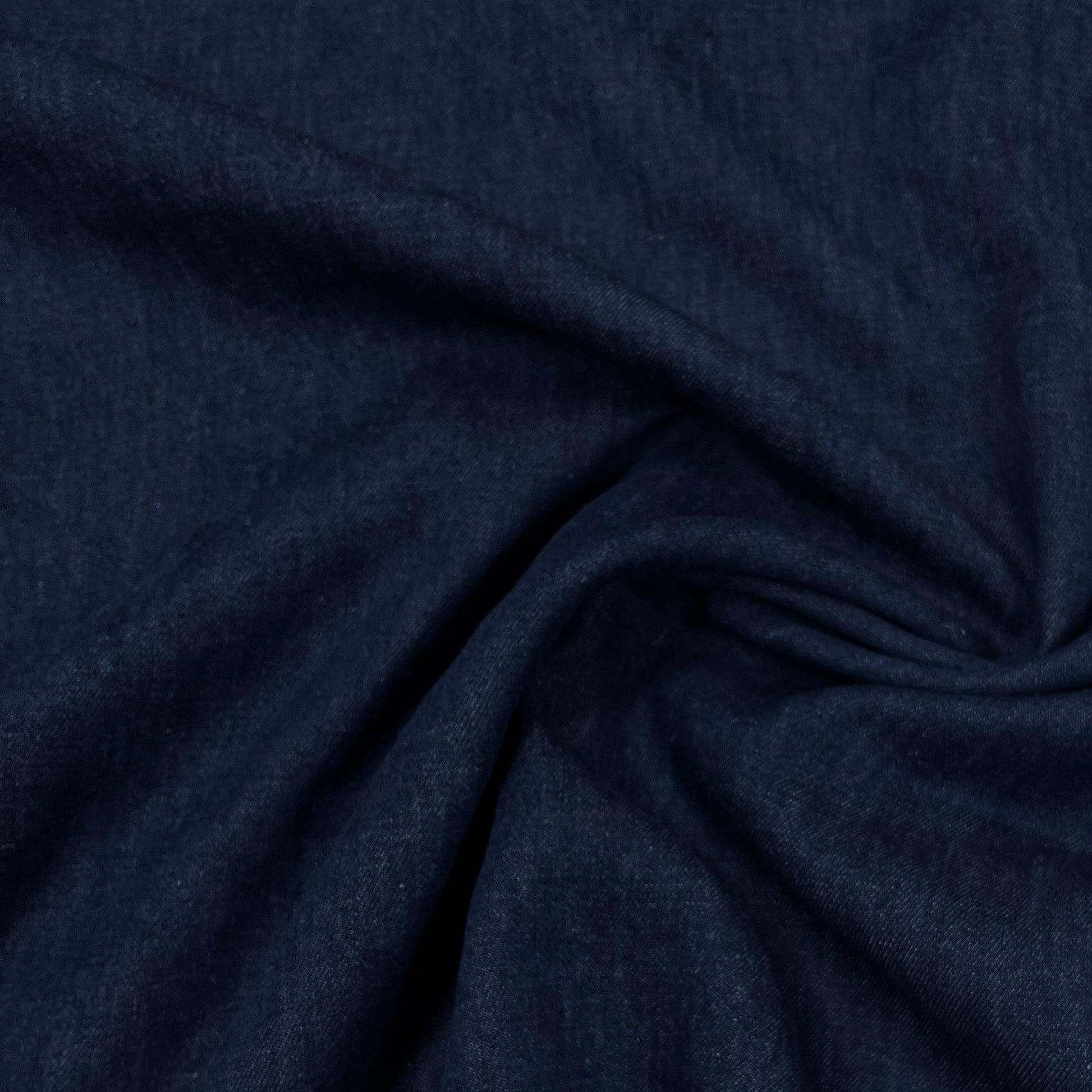 Dark Blue Hemp Organic Cotton Denim Fabric - Nature's Fabrics