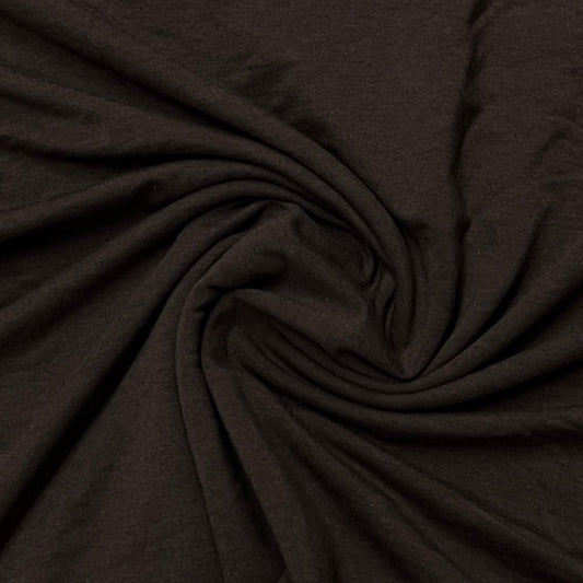 Dark Coffee Bamboo Stretch Fleece Fabric - Nature's Fabrics