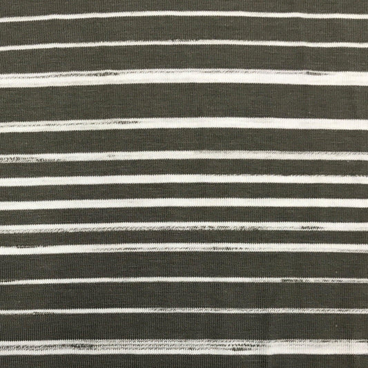 Dark Gray and White Stripes on Bamboo/Spandex Jersey Fabric - Nature's Fabrics