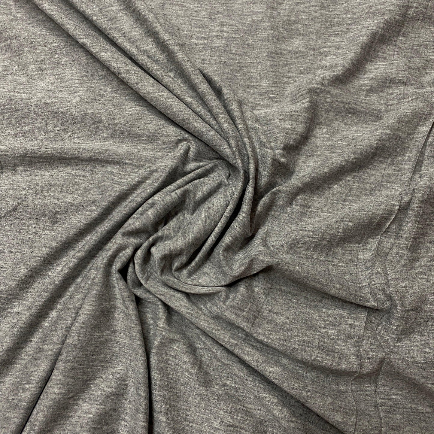 Dark Gray Heather Cotton/Polyester Jersey Fabric - Nature's Fabrics