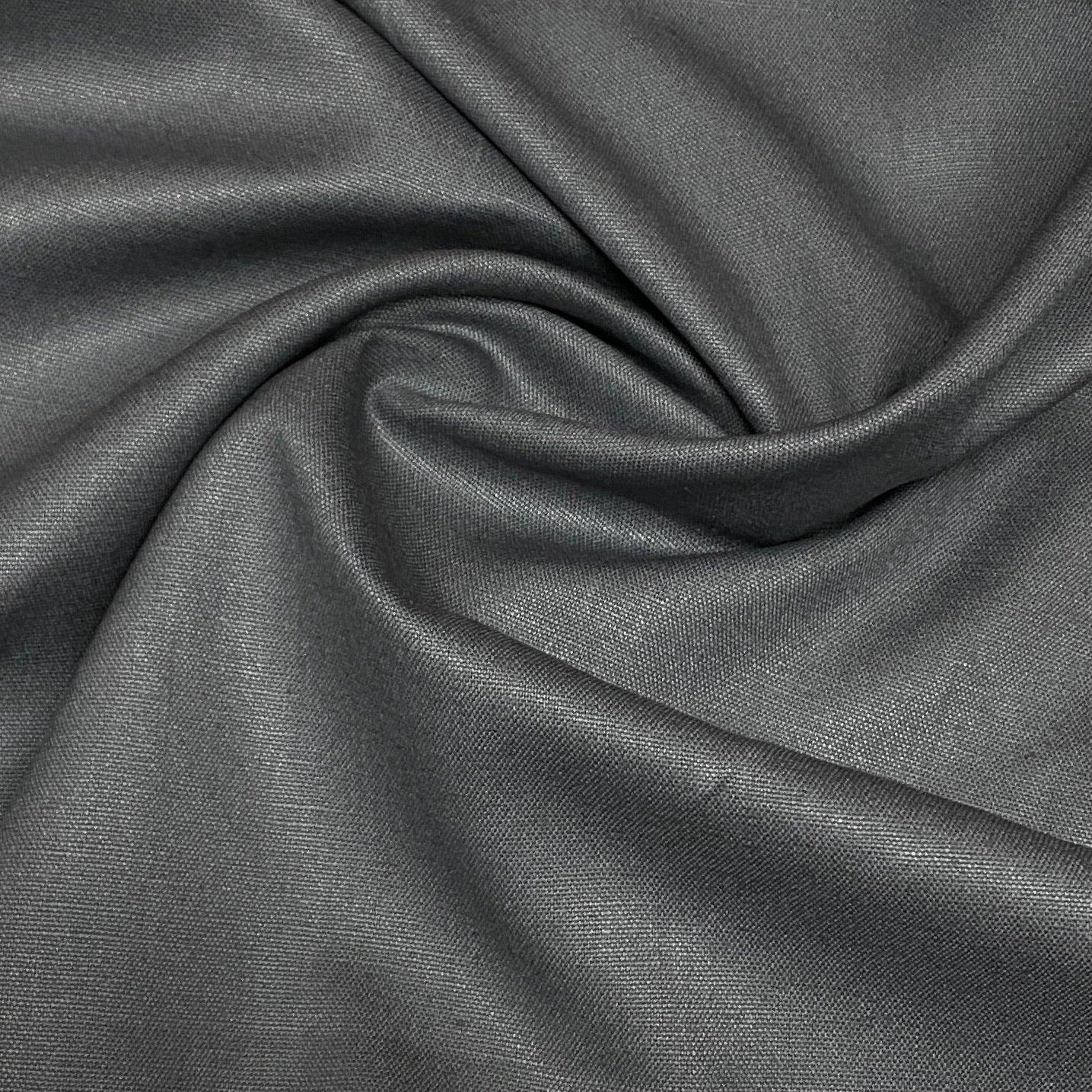 Dark Gray Hemp Organic Cotton Canvas Fabric - Nature's Fabrics