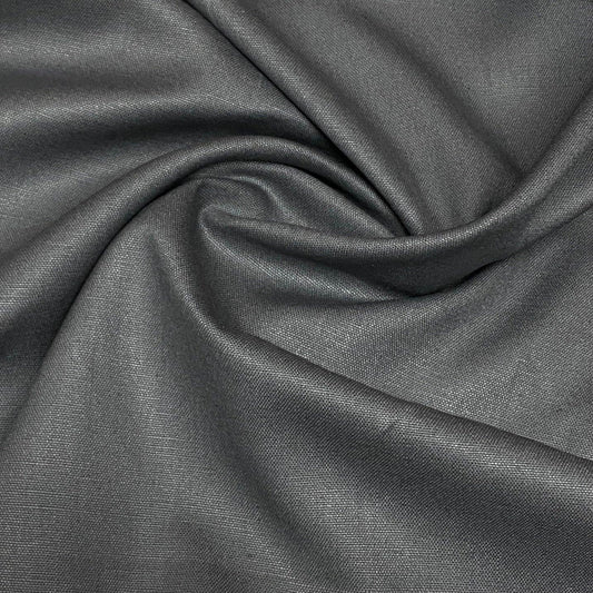 Dark Gray Hemp Organic Cotton Canvas Fabric - Nature's Fabrics