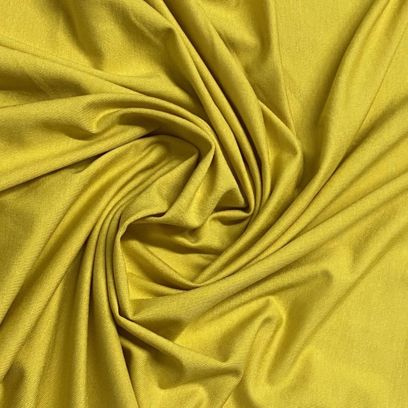 Dark Yellow Bamboo/Spandex Jersey Fabric - 200 GSM - Nature's Fabrics