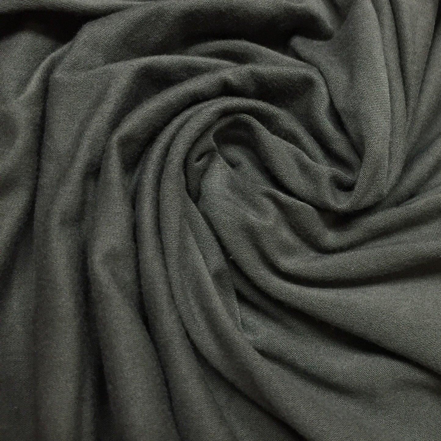 Darkest Gray Bamboo/Spandex Rib Knit Fabric - Nature's Fabrics