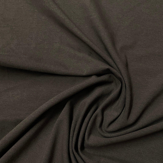 Deep Brown Cotton/Spandex Jersey Fabric - 240 GSM Seconds - Nature's Fabrics