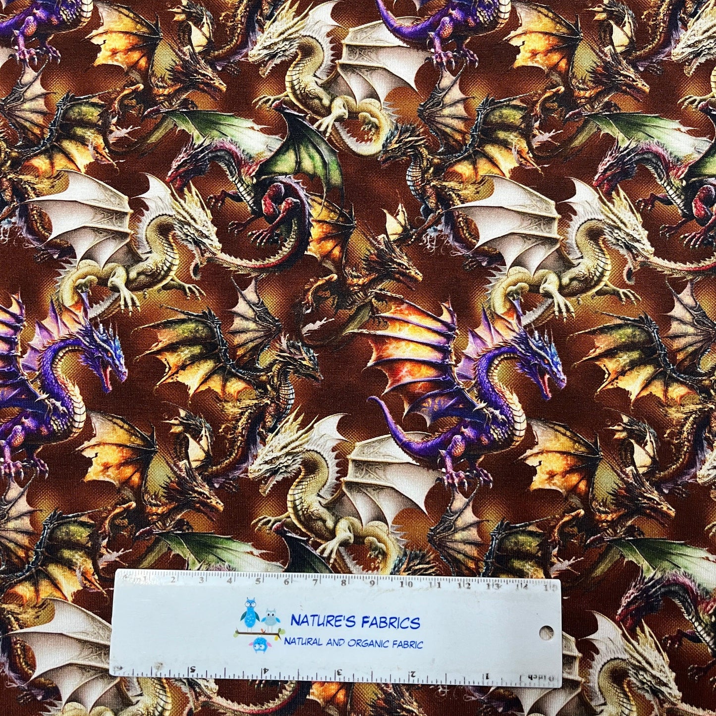 Dragon Toss on Bamboo/Spandex Jersey Fabric - Nature's Fabrics