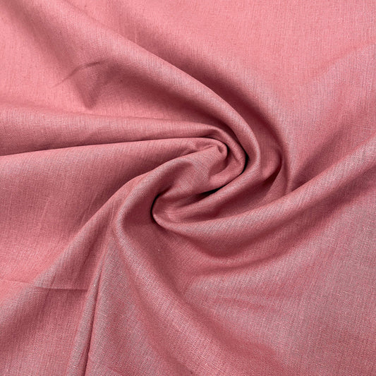 Dusty Pink Linen/Organic Cotton Woven Fabric - 210 GSM - Nature's Fabrics