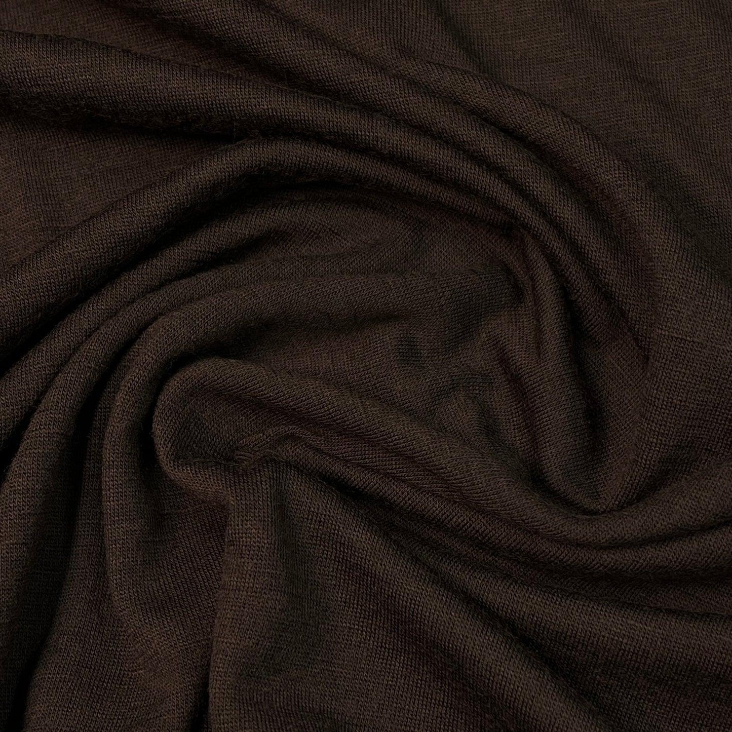 Espresso 100% Washable Merino Wool Jersey Fabric - 200 GSM by Telio - Nature's Fabrics