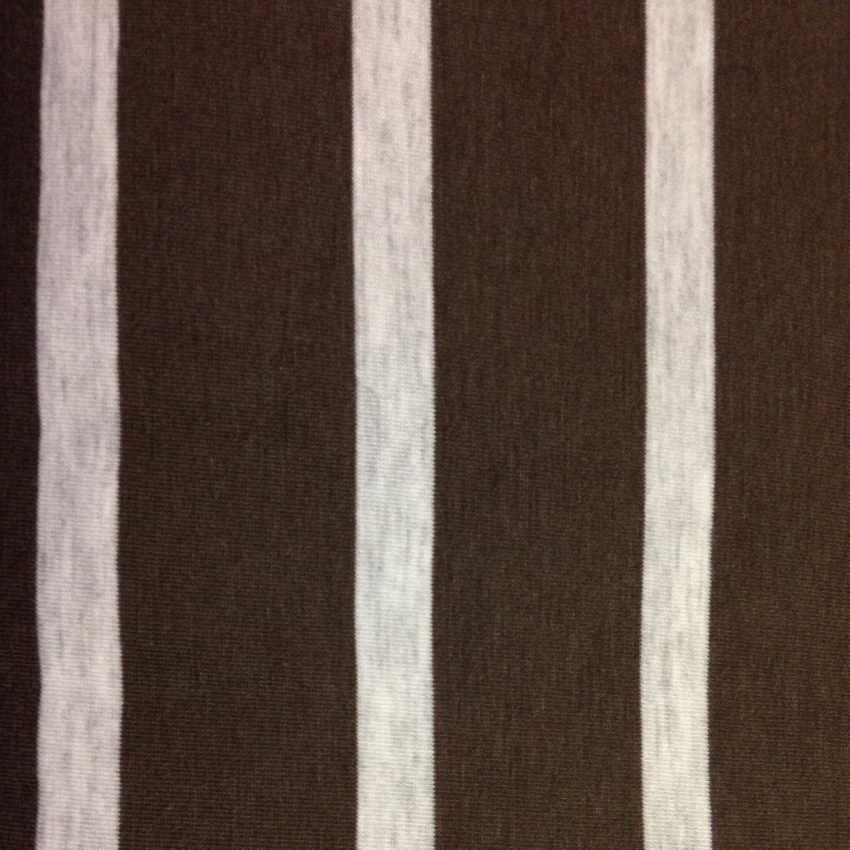 Espresso Stripe Bamboo/Spandex Jersey Fabric - Nature's Fabrics