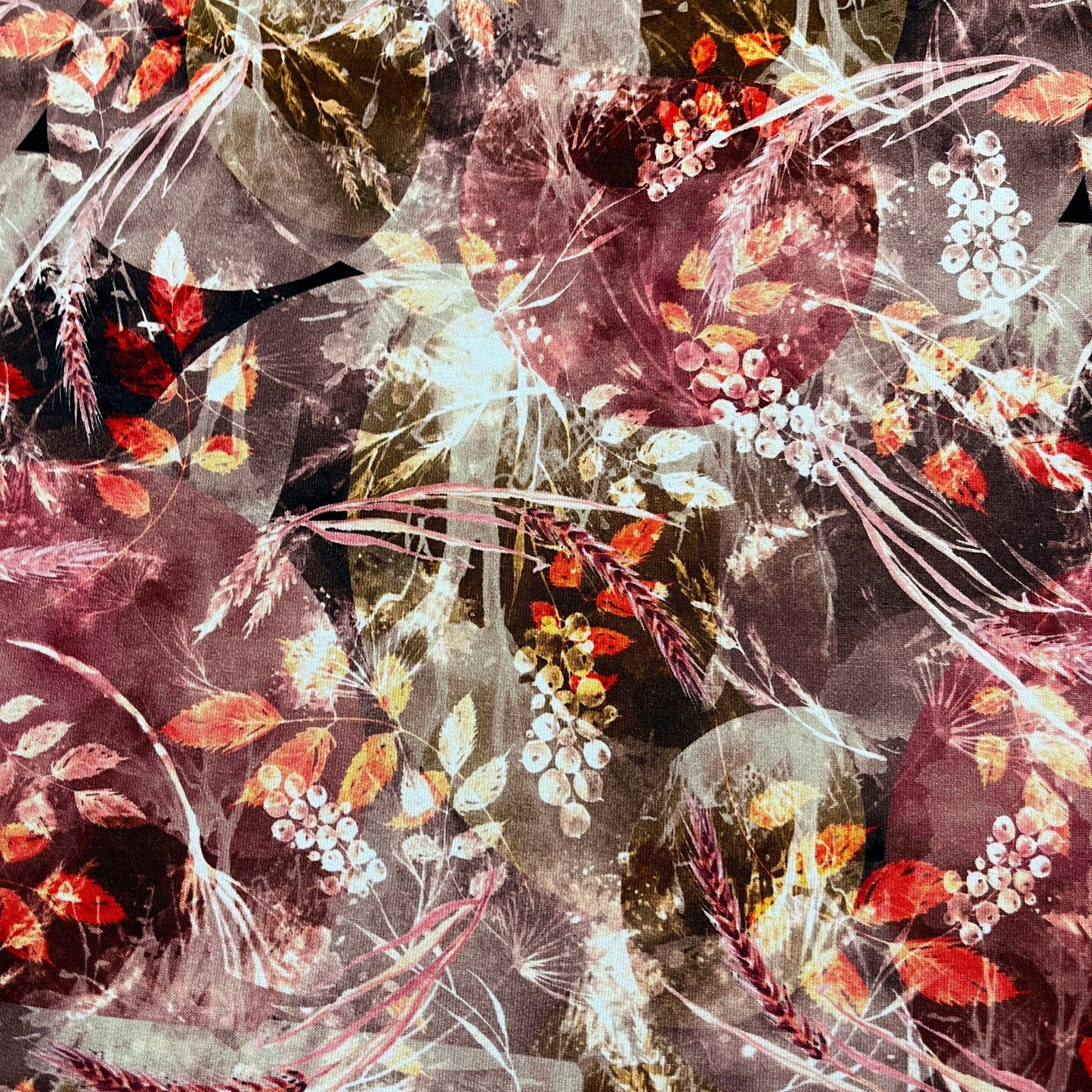 Fall Medley on Bamboo/Spandex Jersey Fabric - Nature's Fabrics