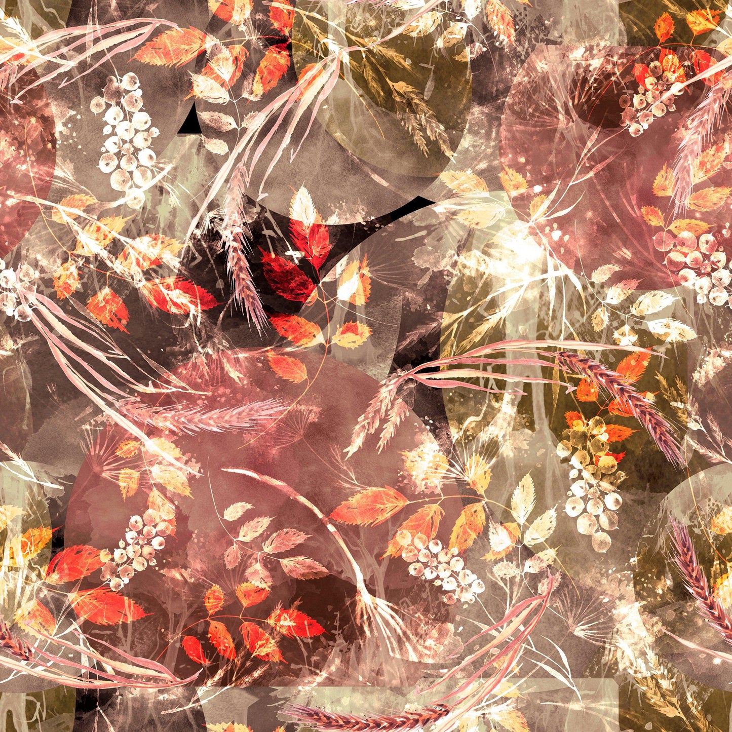 Fall Medley on Bamboo/Spandex Jersey Fabric - Nature's Fabrics