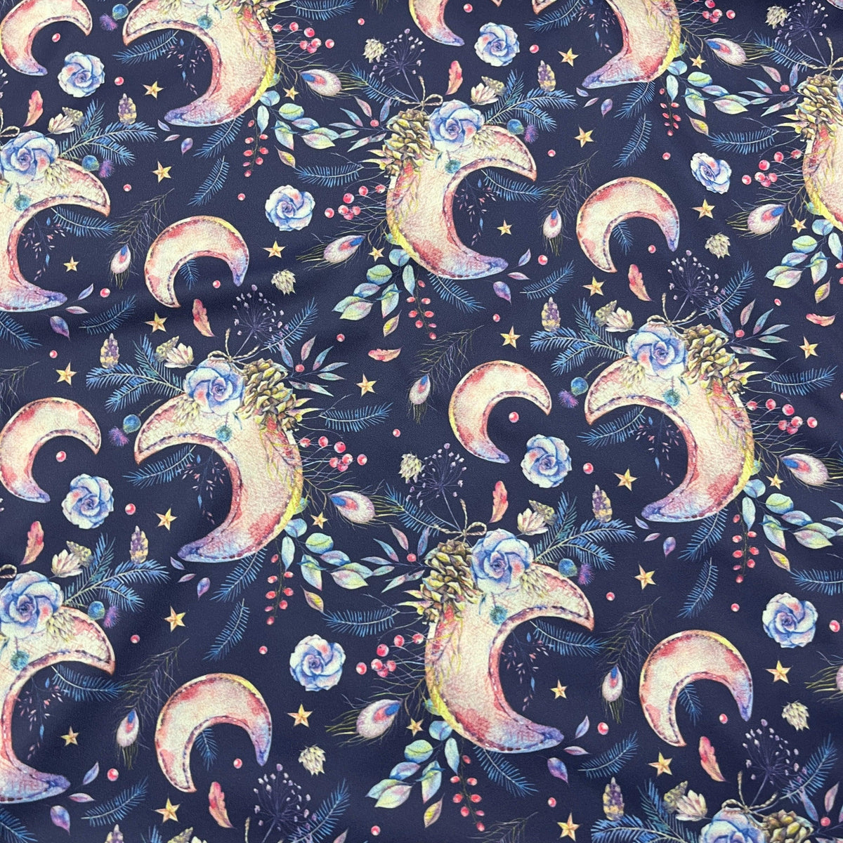 Floral Moons 1 mil PUL Fabric - Made in the USA - Nature's Fabrics